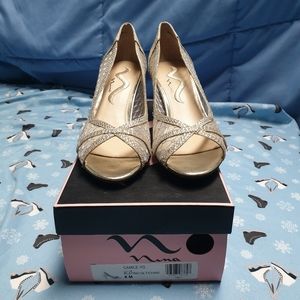 Nina gold heels